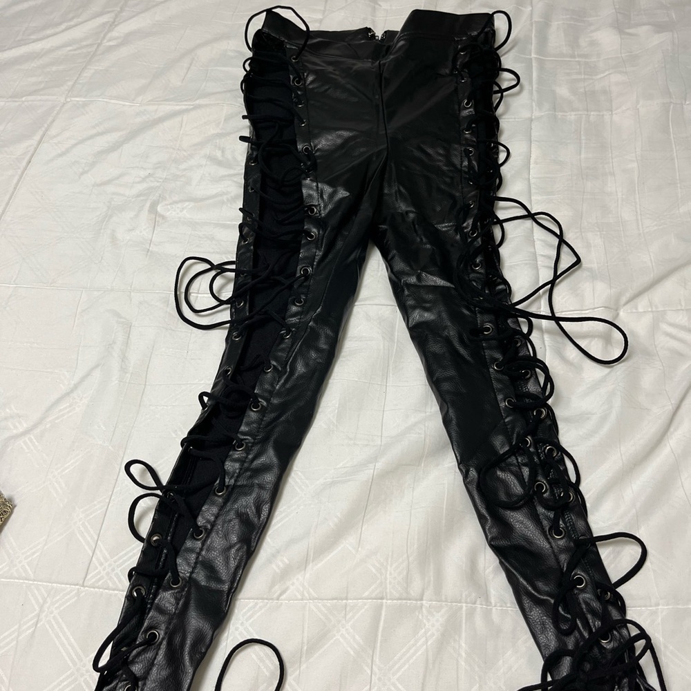 Lace up pants
